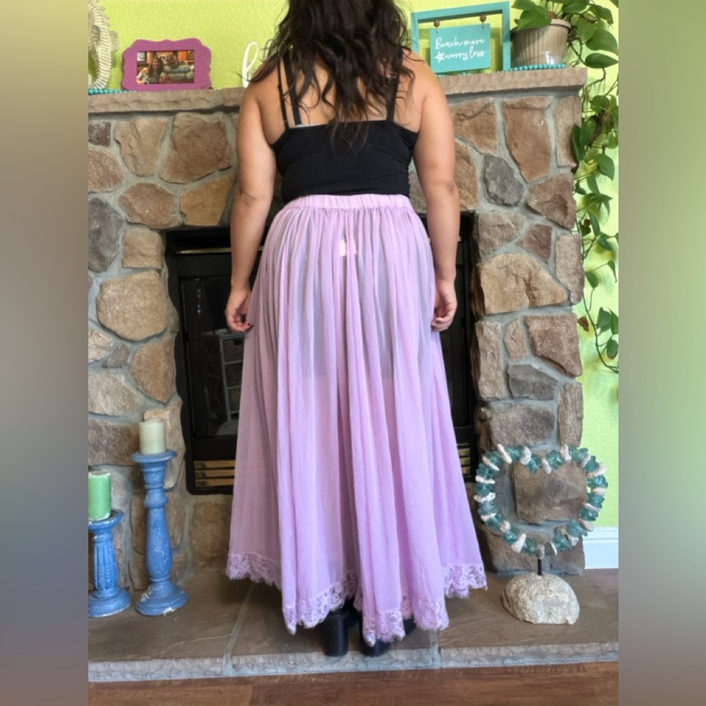 NWT Anthropologie Sheer Maxi Skirt - Picture 8 of 9